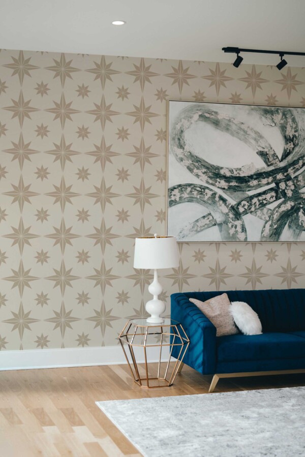 Neutral Stars peel and stick wallpaper by Fancy Walls