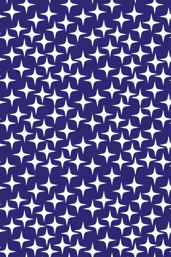 Fancy Walls removable wallpaper with abstract navy stars design.