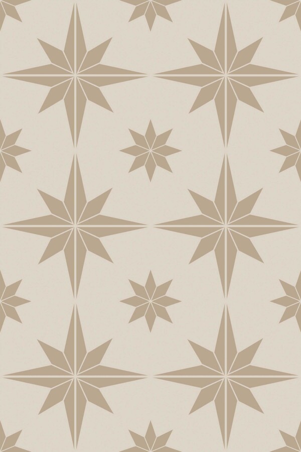 Removable wallpaper with neutral star design by Fancy Walls
