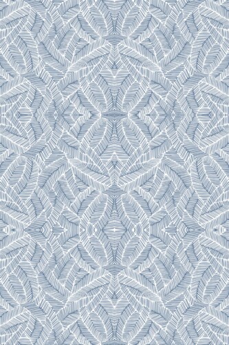 Fancy Walls peel and stick wallpaper with blue striped art deco pattern