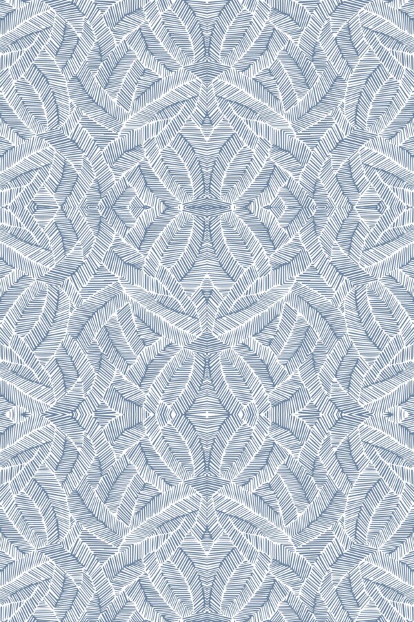 Fancy Walls peel and stick wallpaper with blue striped art deco pattern