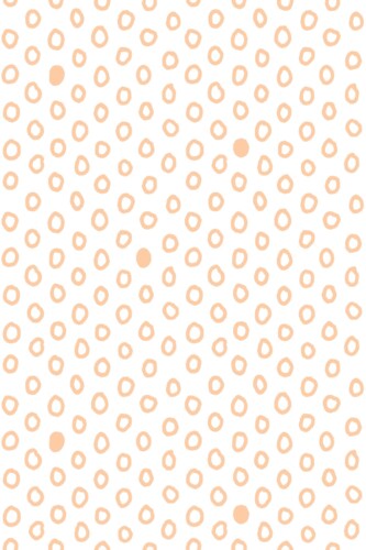 Fancy Walls peel and stick wallpaper with small peach dots on white background