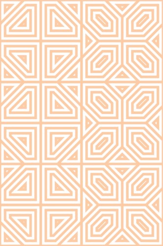 Traditional wallpaper with peach and white geometric pattern from Fancy Walls
