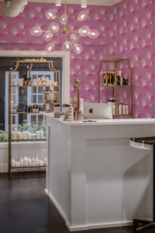 Fancy Walls traditional wallpaper with light purple geometric shapes