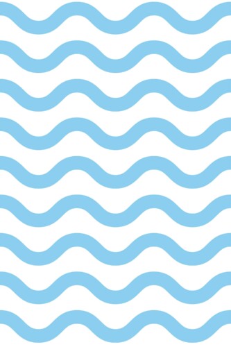Fancy Walls self-adhesive wallpaper with wavy blue stripes on white