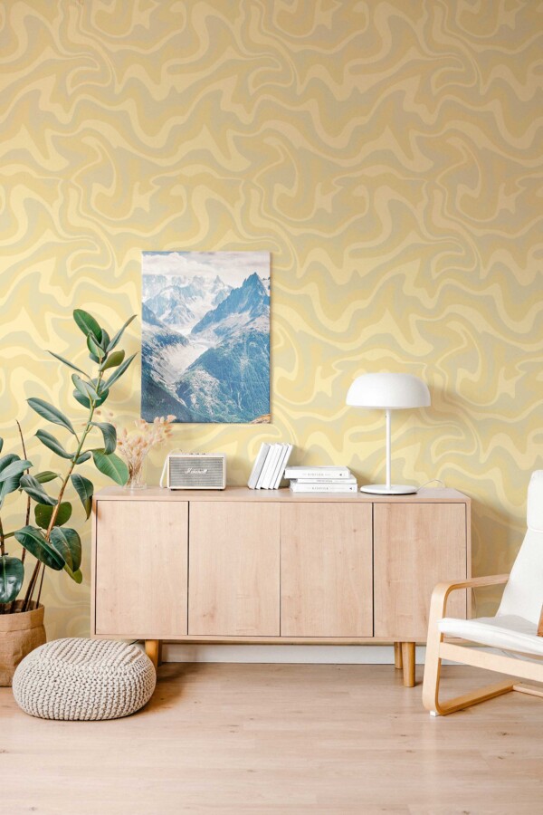 Fancy Walls groovy sand tone peel and stick wallpaper