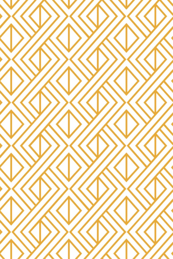 Gold geometric peel and stick wallpaper by Fancy Walls in beige tones