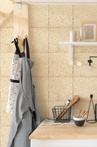 Grungy tile peel and stick wallpaper by Fancy Walls