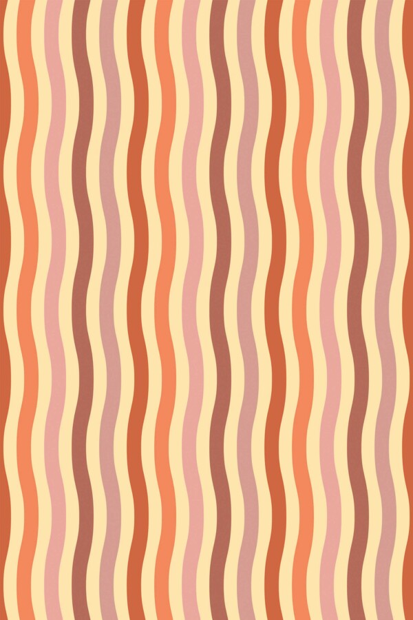 Copper Lines peel and stick wallpaper by Fancy Walls
