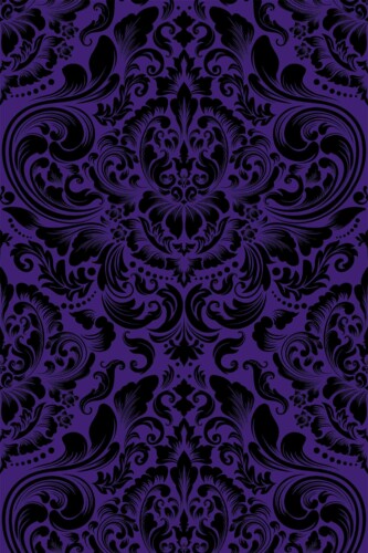 Fancy Walls removable wallpaper with dark aesthetic gothic damask motif.