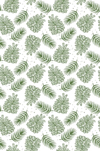 Fancy Walls traditional wallpaper showcasing leafy pine and fern details in soft sage hues.
