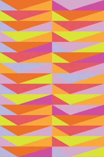 Fancy Walls removable wallpaper with uplifting colorful triangle design.