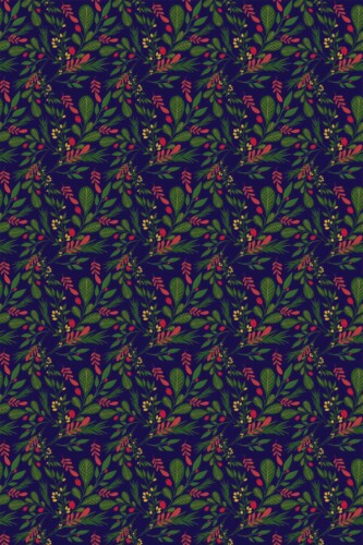 Fancy Walls removable wallpaper displaying floral Scandinavian pattern in jewel blue tones for elegant decor.