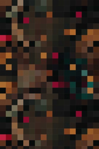 Fancy Walls traditional wallpaper featuring earthy geometric pixel pattern.