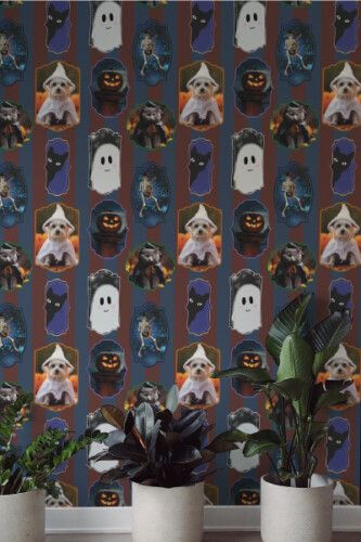 halloween peel and stick wallpaper by fancy walls
