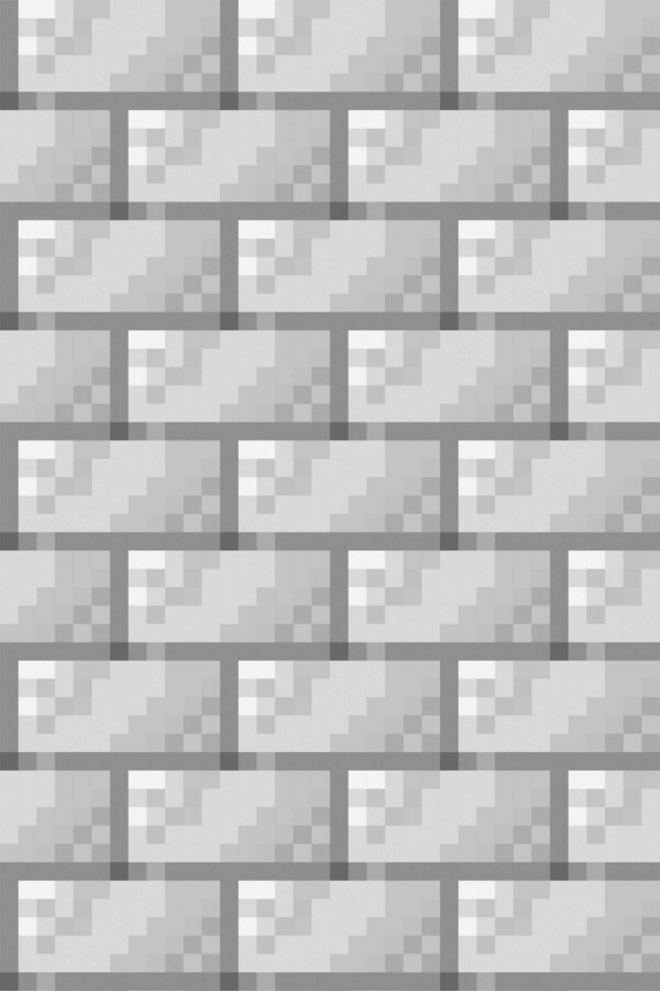 Fancy Walls removable wallpaper with cute gray pixel bricks in seamless layout.