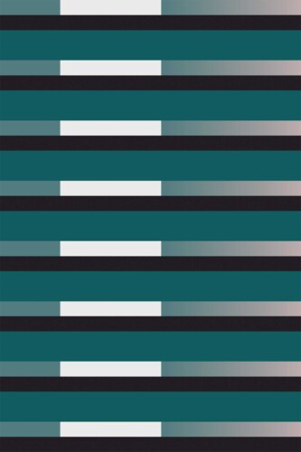 Fancy Walls traditional wallpaper featuring teal and white lined design.