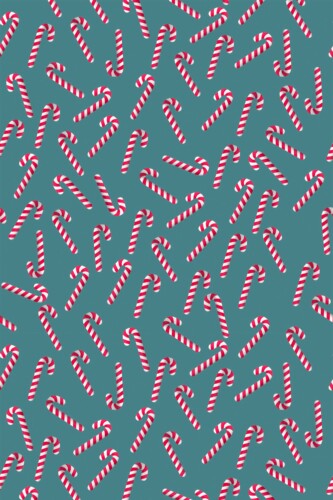 Fancy Walls self-adhesive wallpaper with teal and red candy cane striped design for cheerful decor.