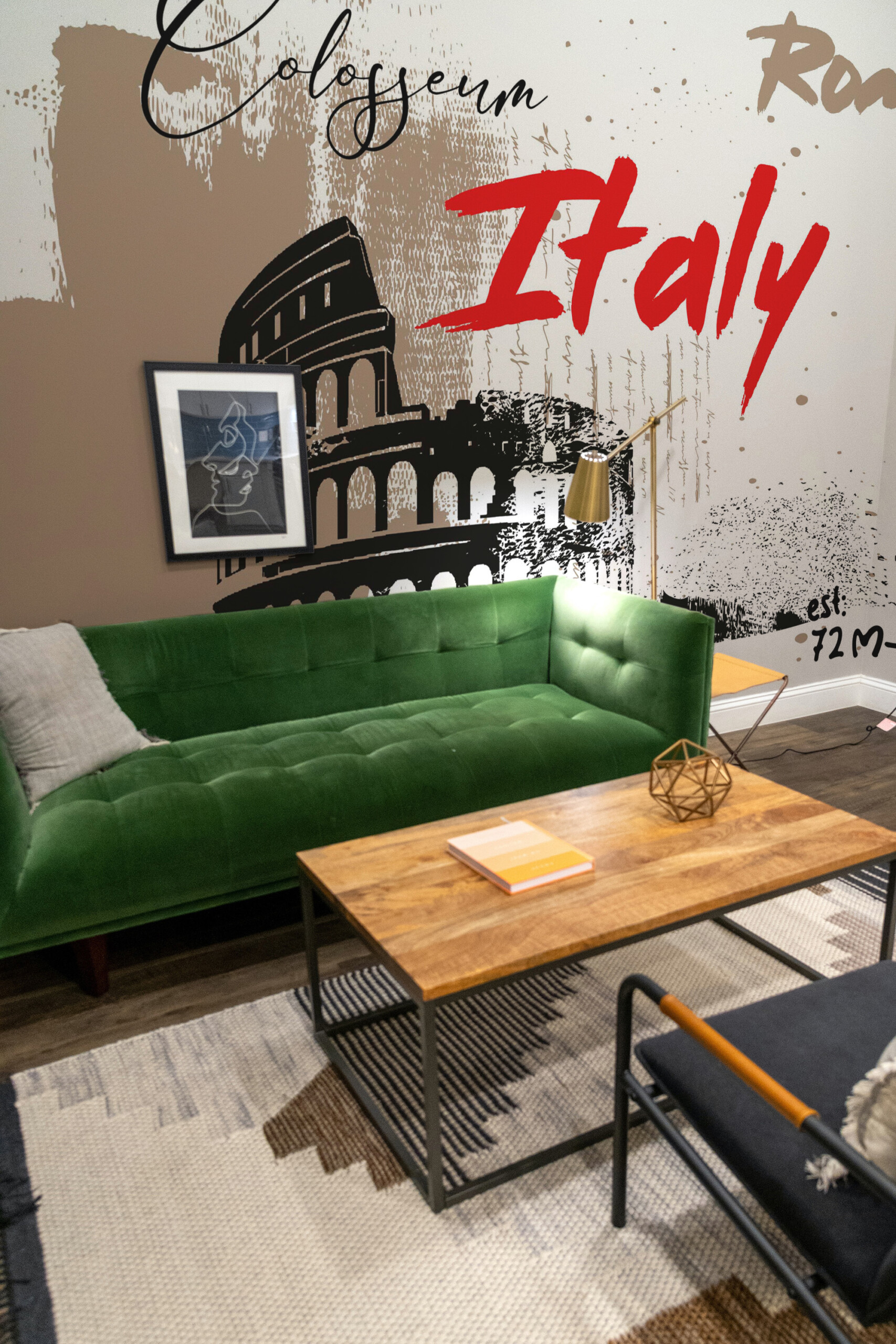 Fancy Walls printed wall mural Colosseum Modern Graffiti showing Italian landmark with artistic graffiti flair.