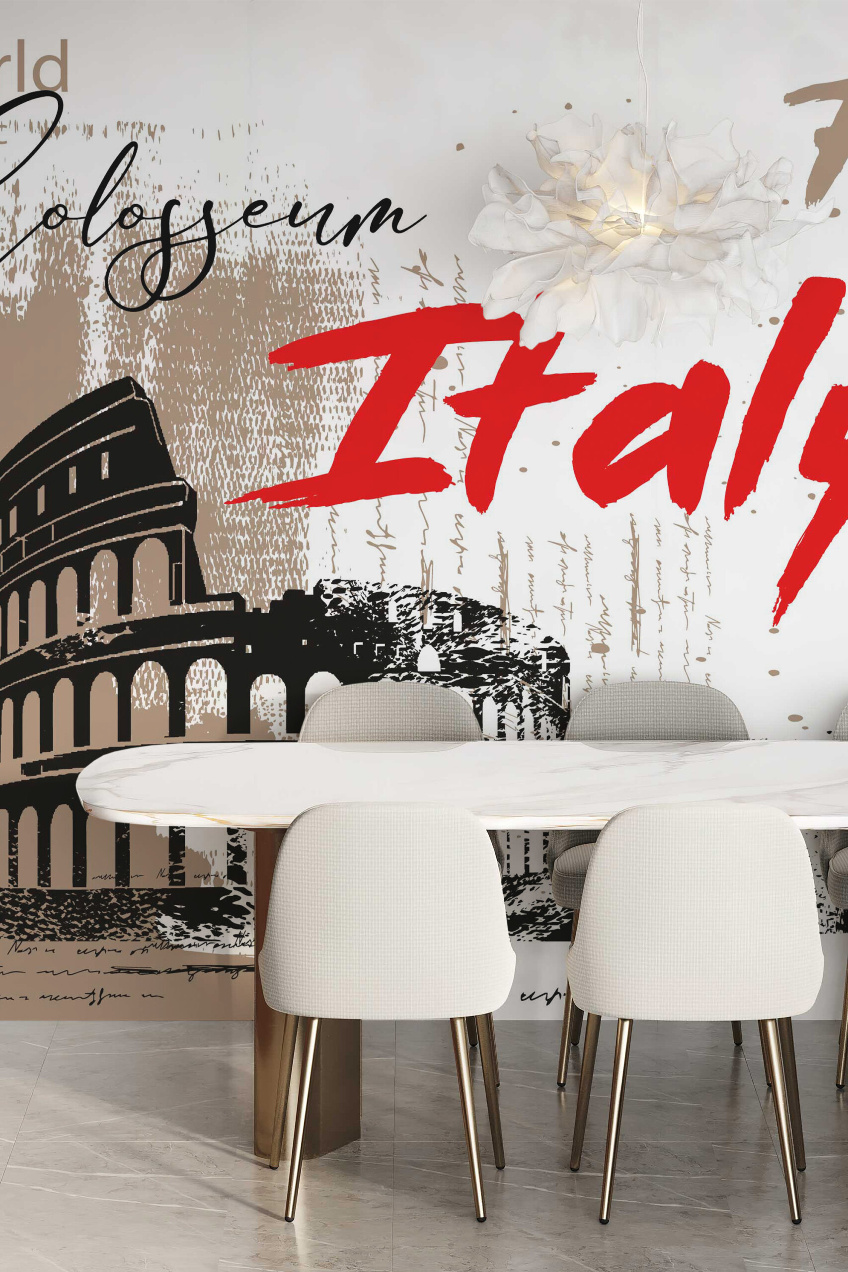 Fancy Walls Colosseum Modern Graffiti wall mural with bold typography and paint splash texture.