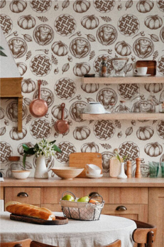 fancy walls thanksgiving peel and stick wallpaper