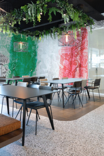 Italian Living Charm wall mural peel and stick design by Fancy Walls inspired by Italian lifestyle and heritage.