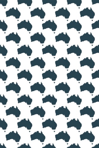 Fancy Walls removable wallpaper showing elegant gray cartographic Australia design for stylish home offices.