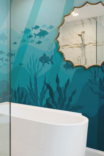 Fancy Walls Underwater and undersea wall mural collection. Fish, jellyfish, corals, ocean gardens peel and stik or non-pasted PVC-free and eco-friendly wallpaper murals