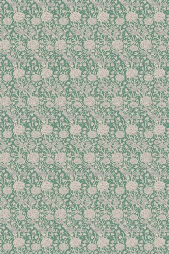 Fancy Walls removable wallpaper showcasing classic Victorian floral vines in deep green tones.
