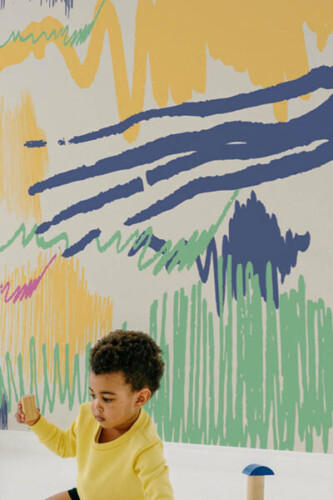 Fancy Walls artistic brush stroke wall murals. PVC-free and eco-friendly wallpaper murals for creative spaces