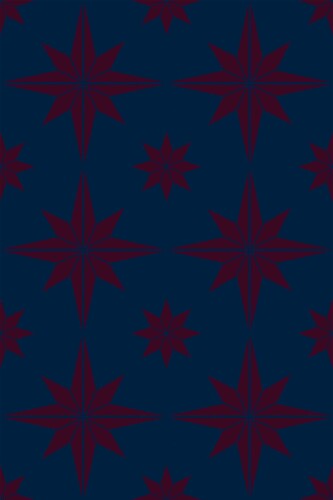 Fancy Walls removable wallpaper showcasing bold maroon stars scattered across a midnight-inspired background.