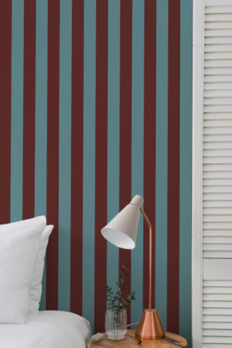 burgundy and blue striped peel and stick wallpaper