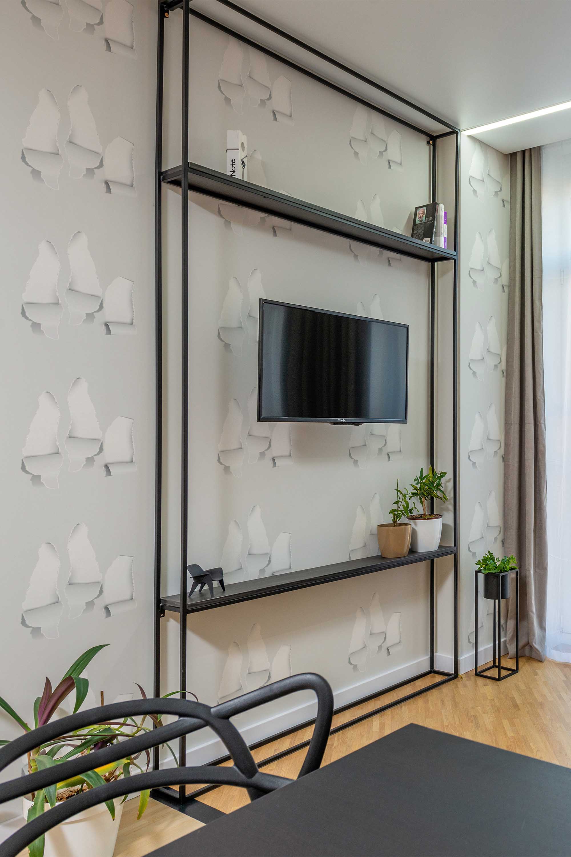 Fancy Walls removable wallpaper showcasing subtle torn paper texture in neutral gray tones.