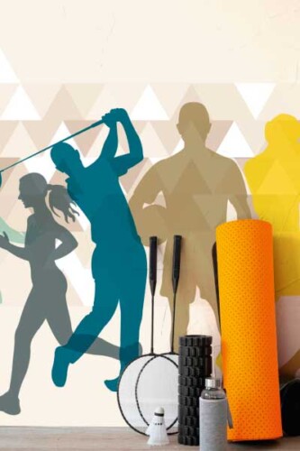Fancy Walls peel and stick or non-pasted creative wall murals. PVC-free and eco-friendly wallpaper murals for sport, fitness, yoga and other active spaces