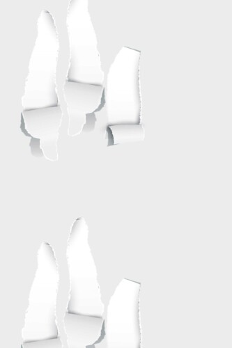 Fancy Walls self-adhesive wallpaper featuring layered gray and white torn paper effect.