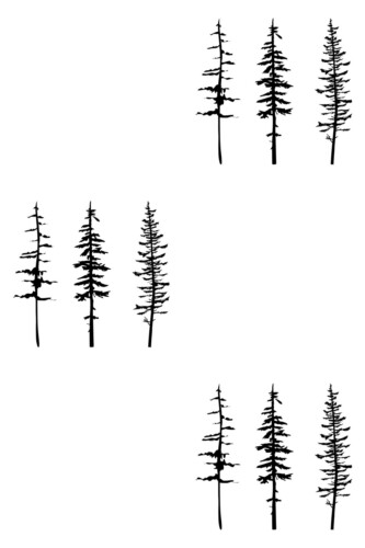 Fancy Walls Pine tree traditional wallpaper inspired by minimalist forest scenery.