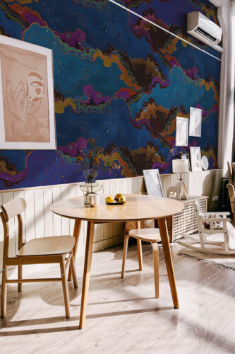 Fancy Walls mystical cloudscape wall mural featuring swirling cosmic patterns