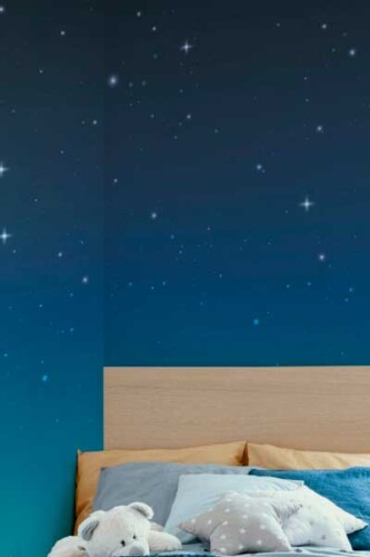 Fancy Walls peel and stick or non-pasted sky themed wall murals. PVC-free and eco-friendly clouds, stars, rainbows modern wallpaper murals