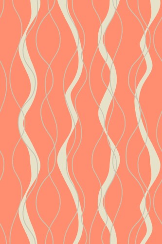 Fancy Walls modern orange brush stroke pattern peel and stick wallpaper with flowing lines and warm earthy tones.