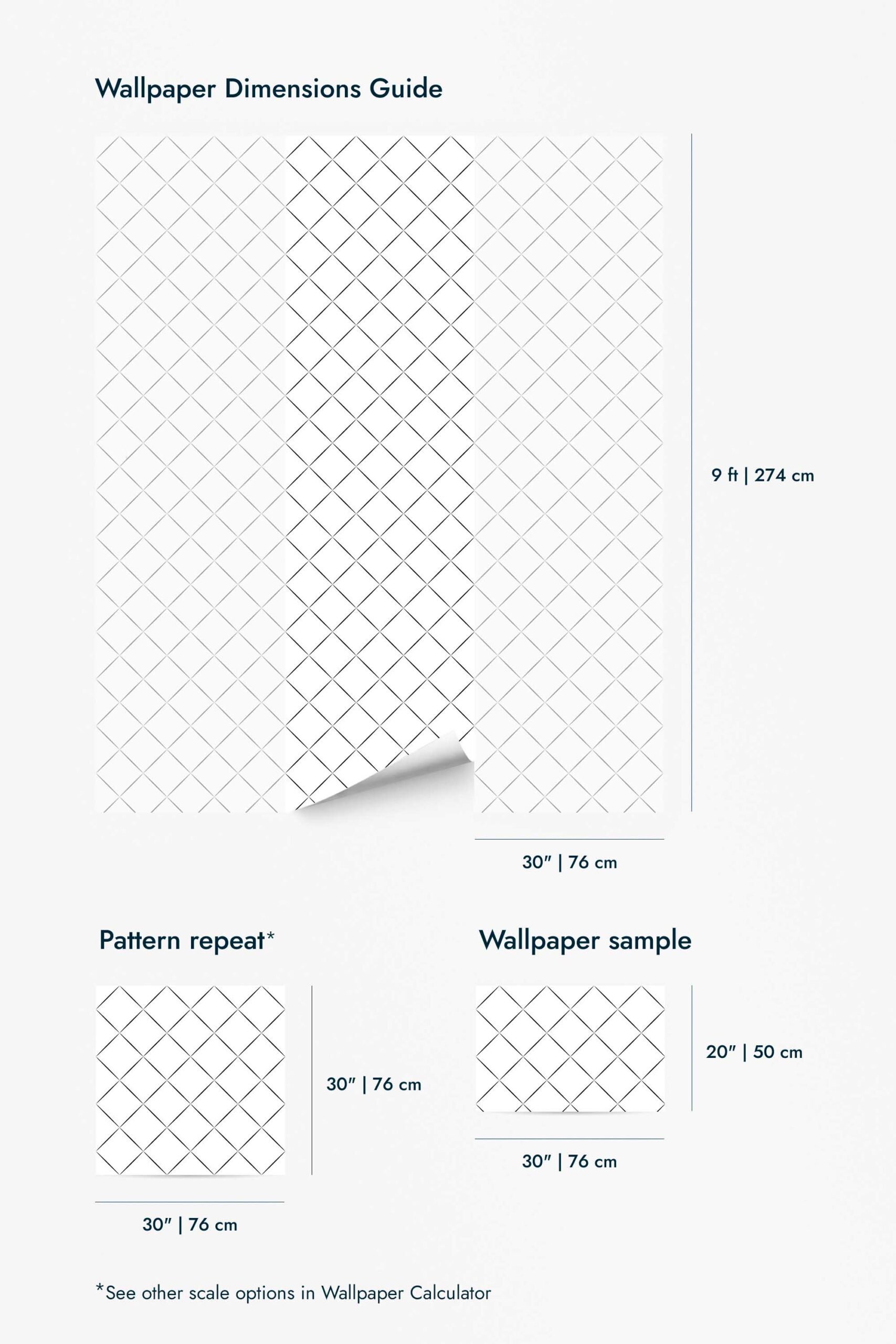 Geometric diamond pattern Wallpaper