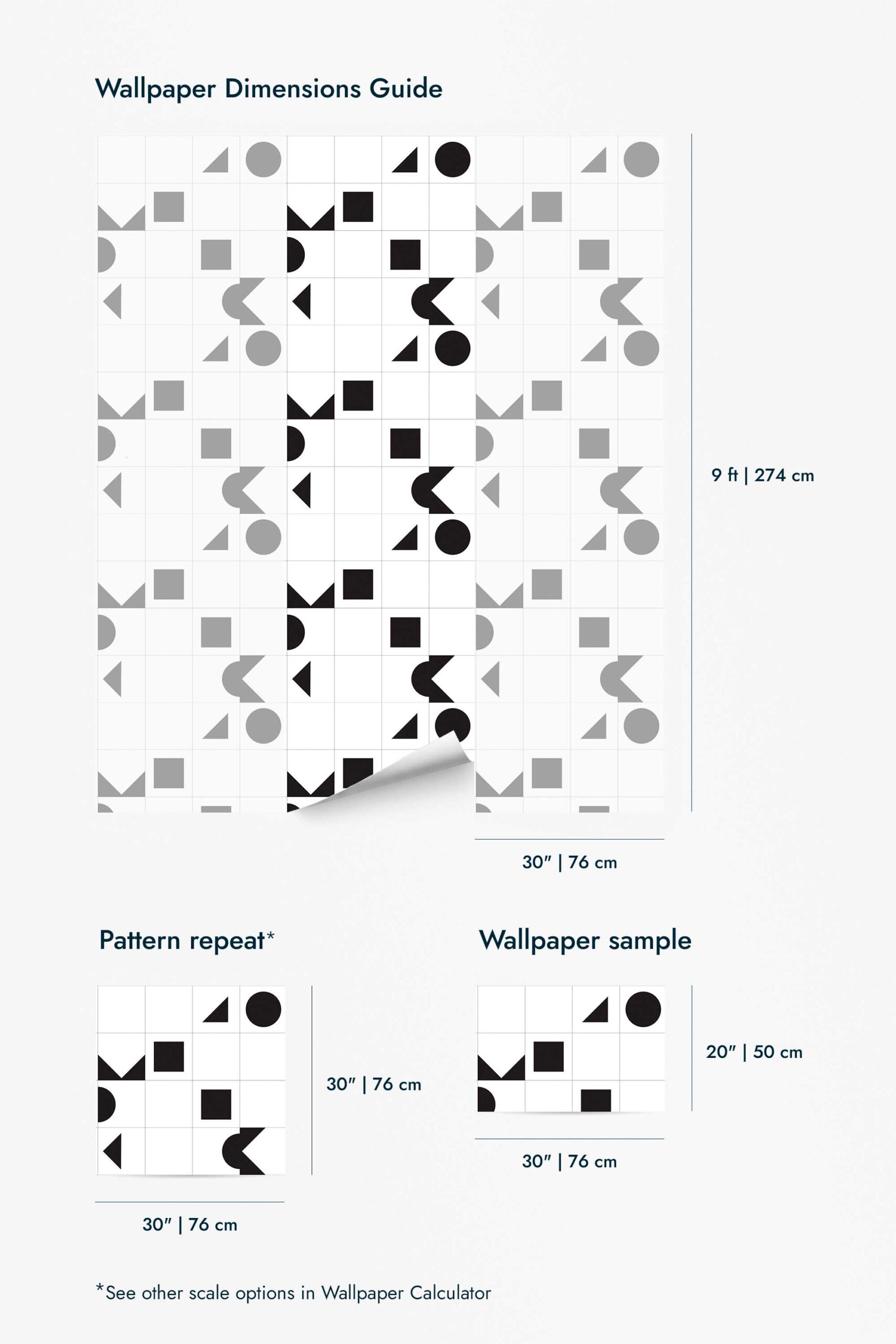 Geometric shapes grid Wallpaper