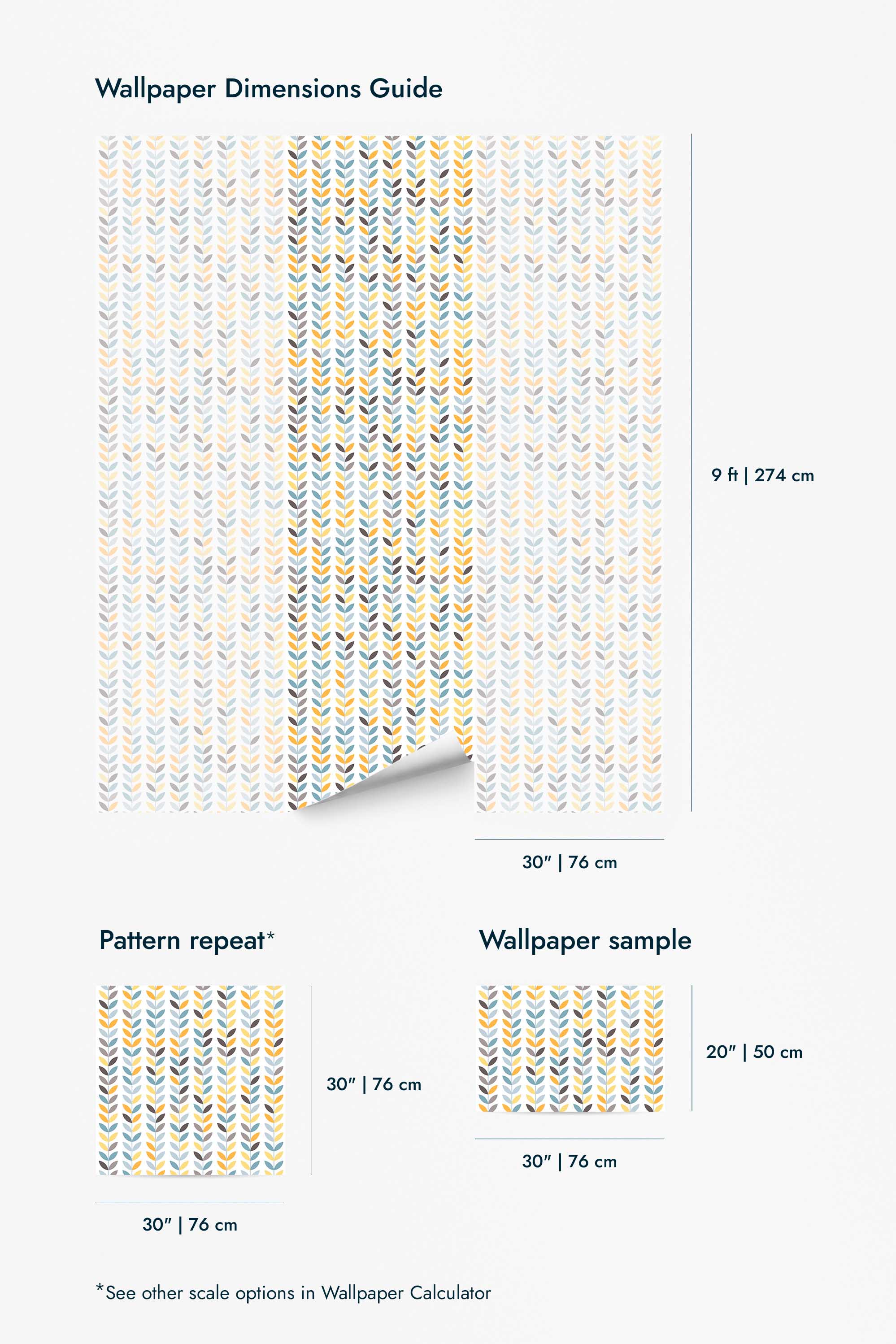 Scandinavian leaf Wallpaper