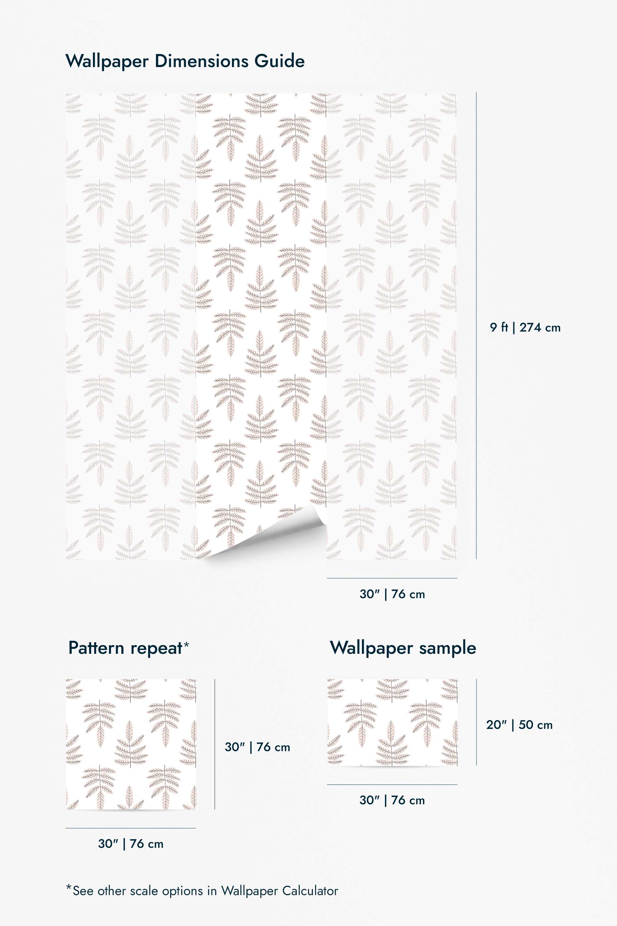 Neutral beige leaf Wallpaper