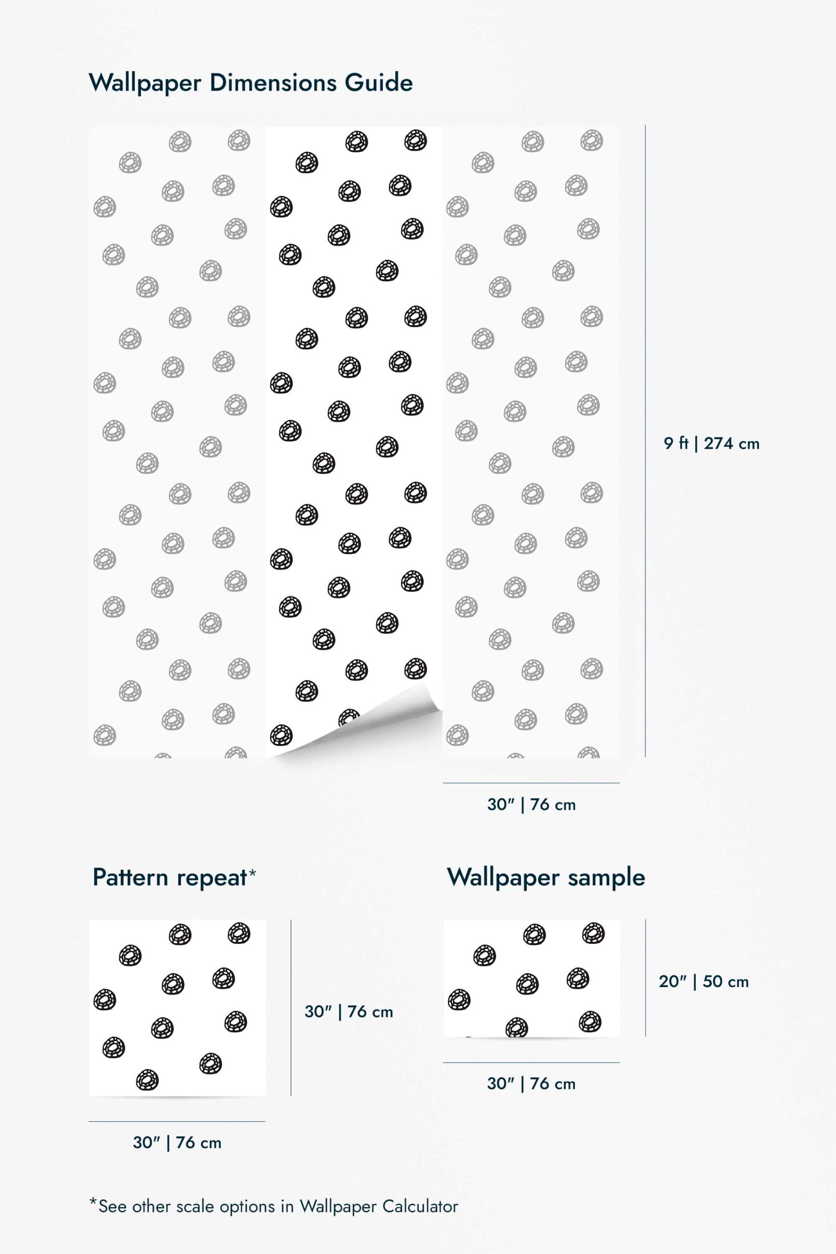 Black and white abstract circle Wallpaper