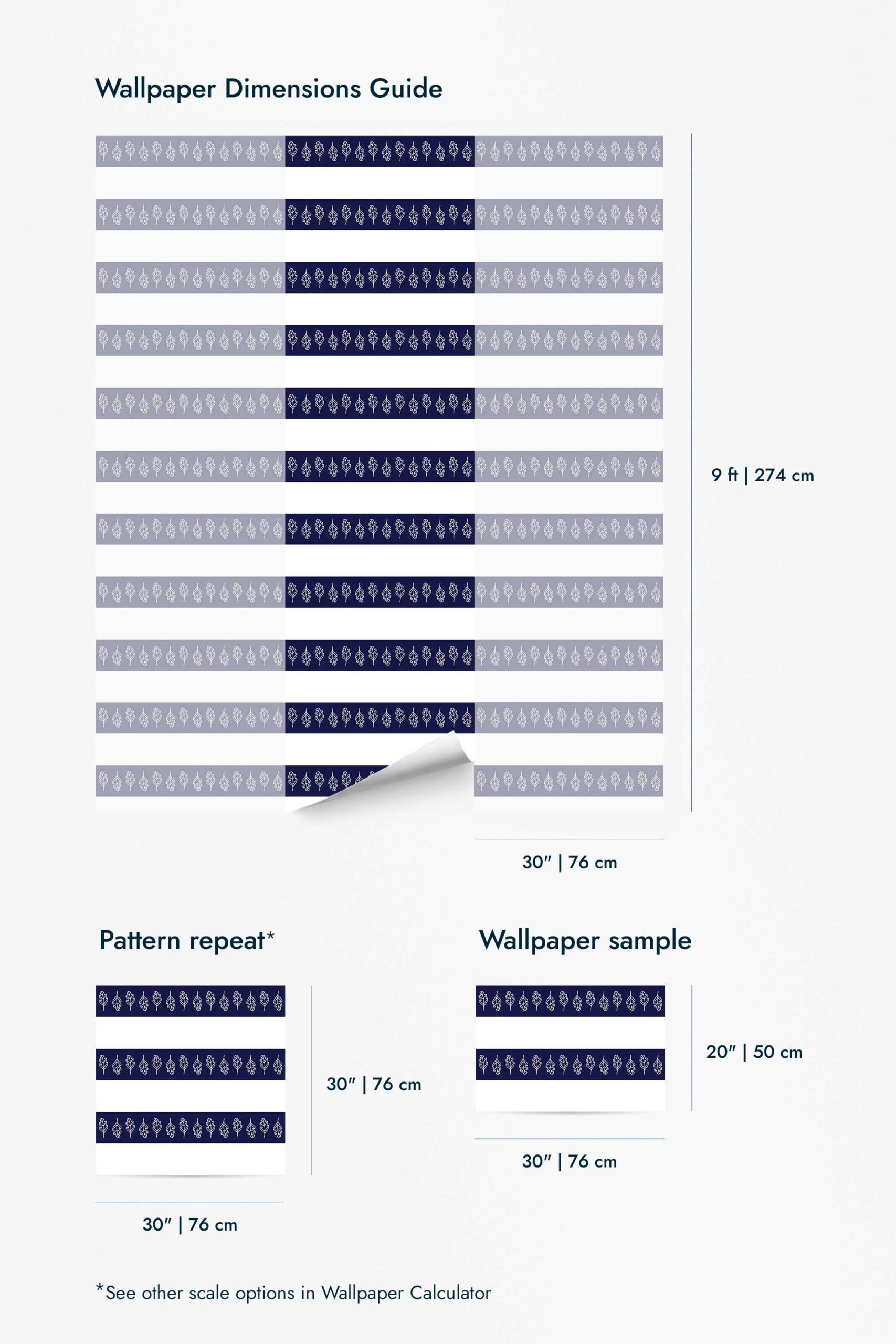 Oak leaf stripe Wallpaper