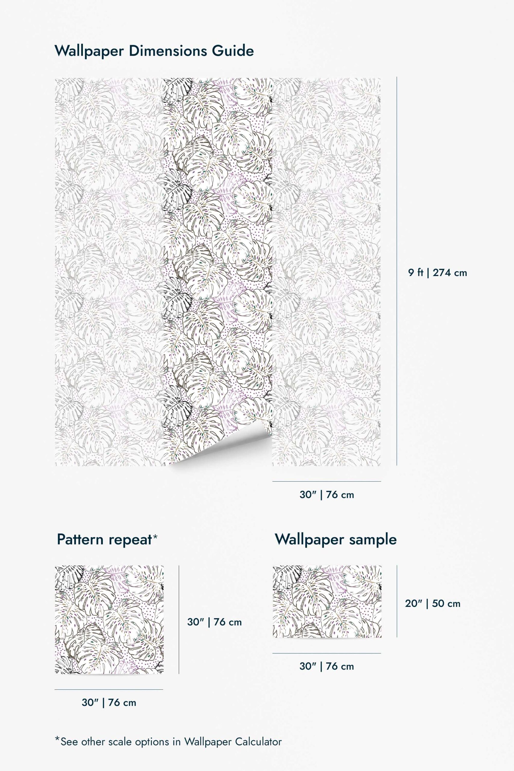 Multicolor monstera leaf Wallpaper