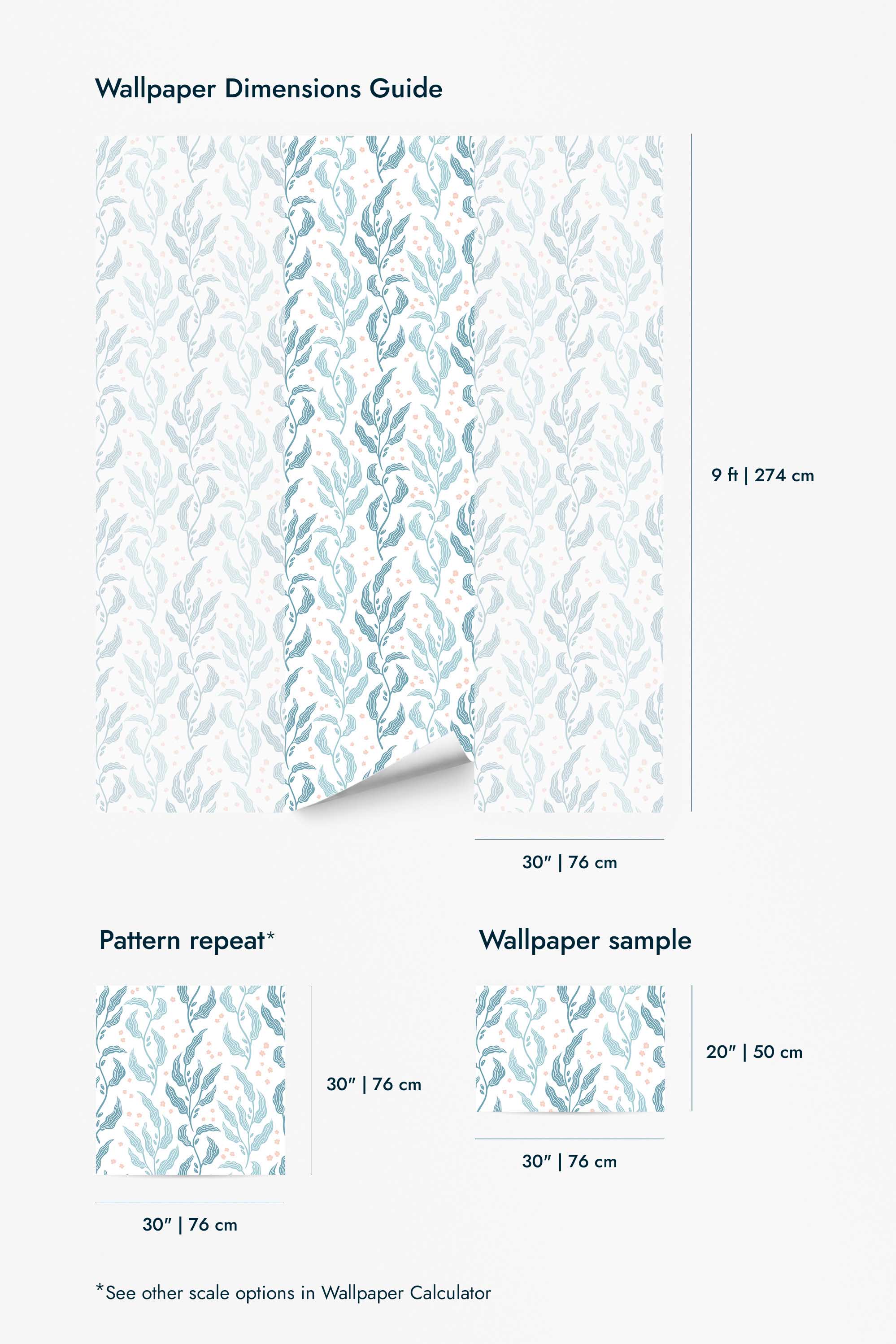 Light blue leaf Wallpaper