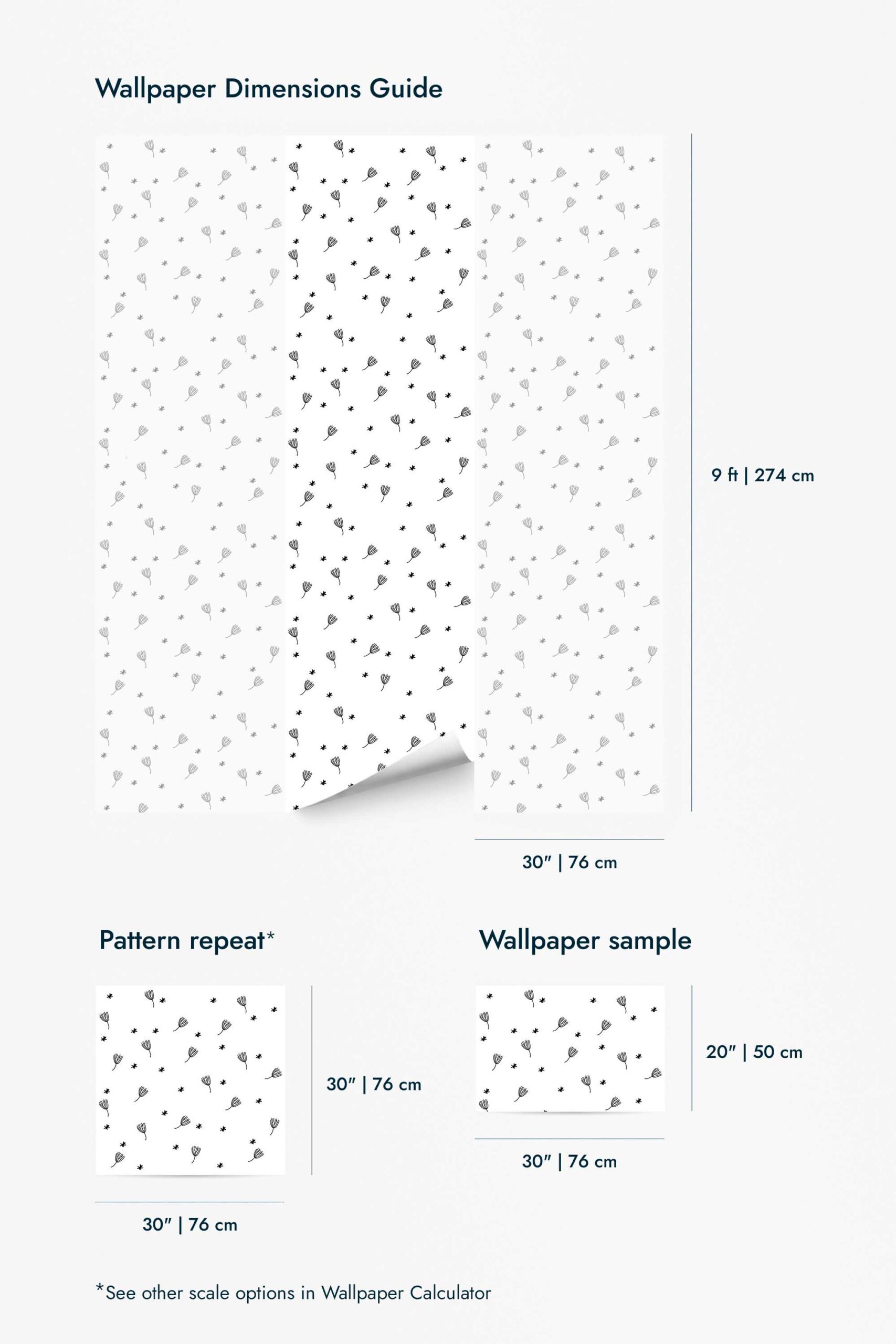 Black and white dandelion Wallpaper