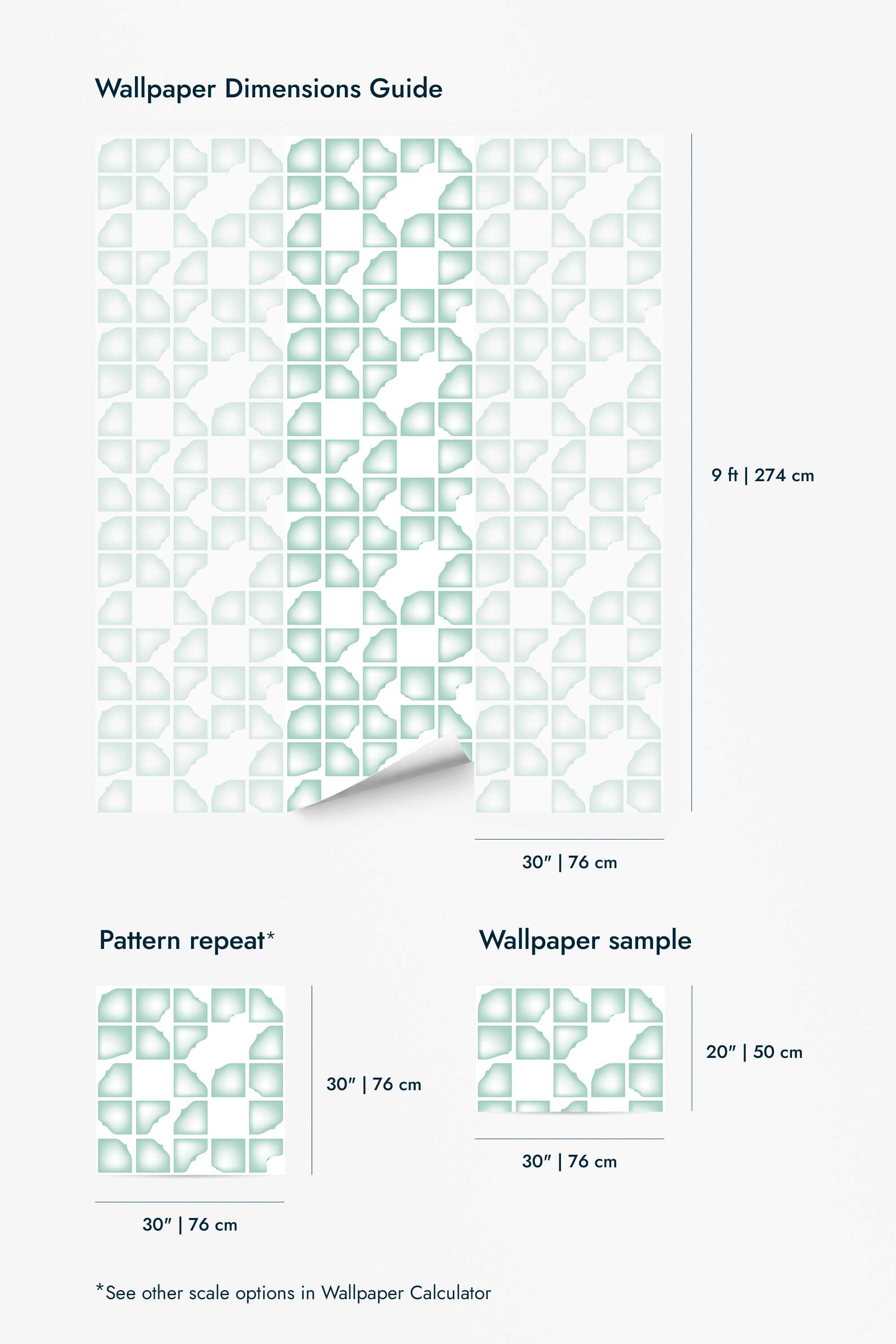 Green abstract geometric shapes Wallpaper