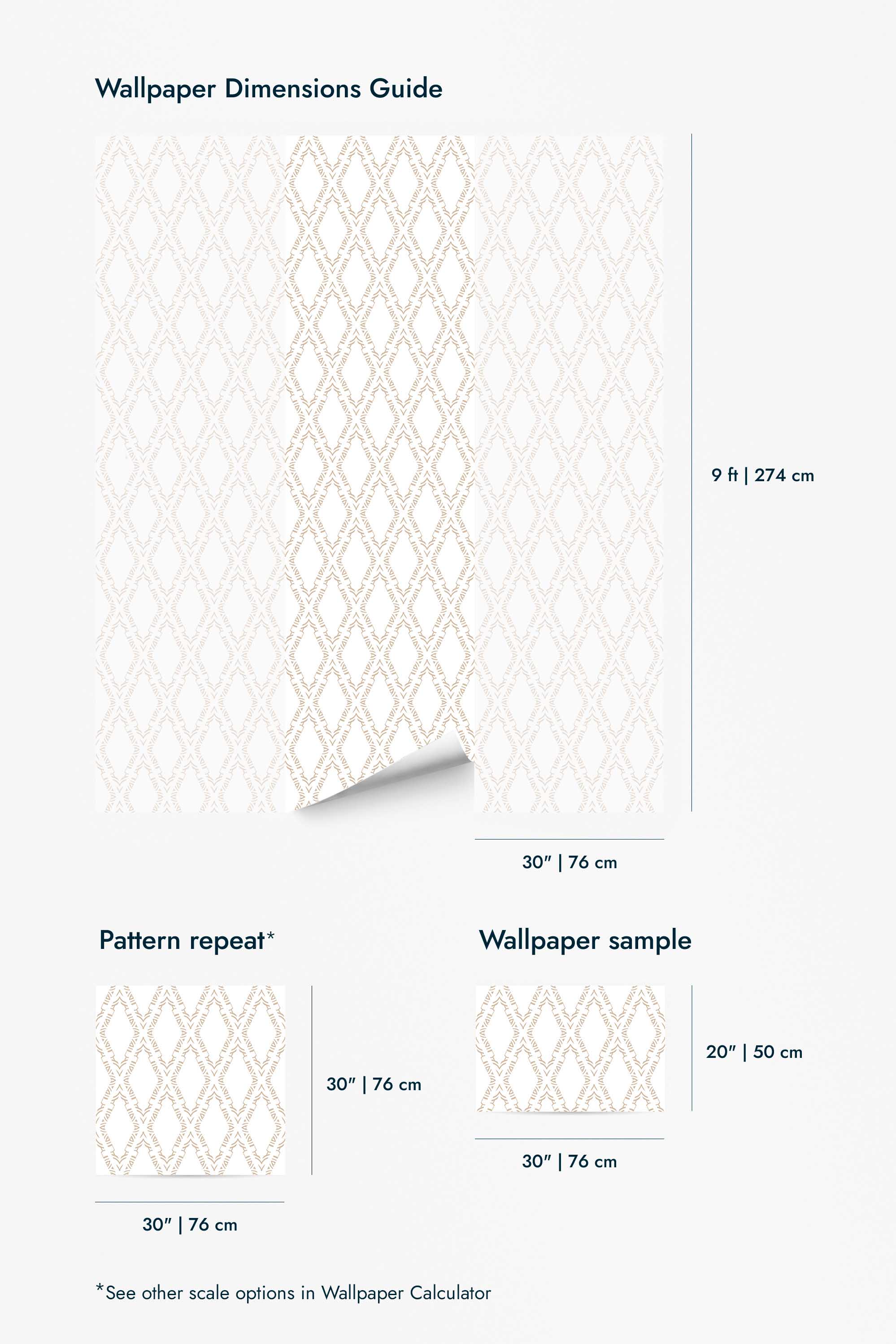 Geometric delicate diamond pattern Wallpaper